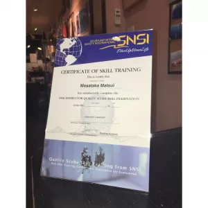 SNSIダイビングインストラクタートレーナー　スキルトレーニング合格！のサムネイル